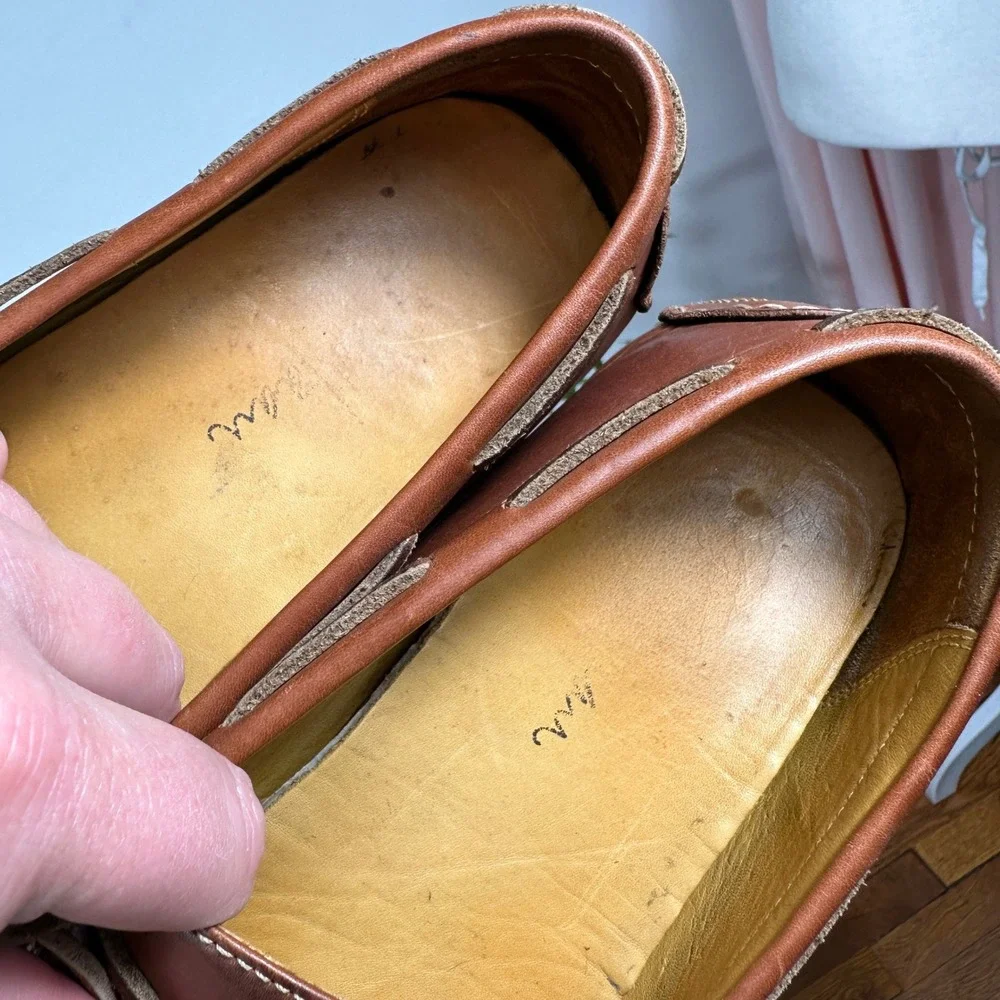 Cole Haan Grant Driver Loafers Mens 9M Tan Leather Good Driving Shoes C04396